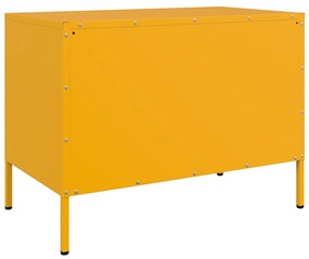 Móveis de TV 2 pcs 68x39x50,5 cm aço amarelo mostarda