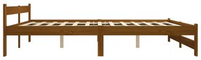 Estrutura de cama 200x200 cm pinho maciço castanho mel