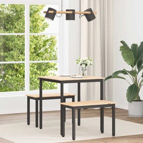 vidaXL Mesa de jantar Natural 70 x 70 x 75 cm