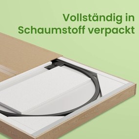 Espelho de corpo inteiro, espelho curvo, de pé ou de parede 160 x 50 cm Preto