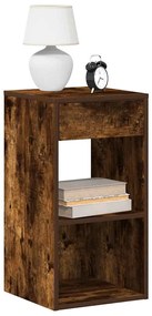 Mesas de cabeceira com gaveta 2pcs 35x34x66,5cm carvalho fumado