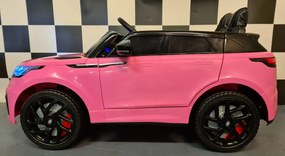 Carro Infantil Mercedes Range Rover Velar 12V, Pneus	Borracha, Assento de couro Rosa