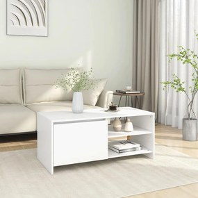 vidaXL Mesa de centro 102x50x45 cm madeira processada branco