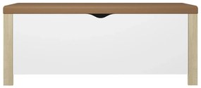 Caixa arrumação c/ almofadão contrap. 105x40x45cm branco/sonoma