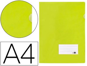 Bolsa Dossier Din A4 Polipropileno 180 Microns Amarelo Fluor Opaco