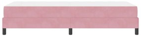 Cama box spring com colchão Rosa 90 x 200 cm Veludo