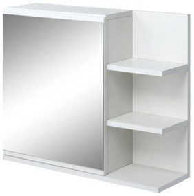 Kleankin Armário Casa de Banho com Espelho Montado na Parede com 3 Pra