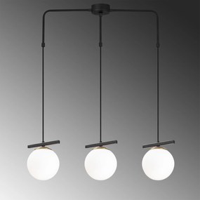 Chandelier Uzum – Branco/Preto – 81 x 15 cm