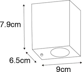 Candeeiro de parede moderno ouro antigo IP44 - Baleno