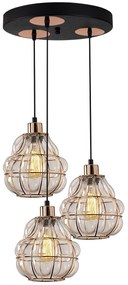 Candeeiro Suspenso Safderun – Cobre – Diâmetro 44 cm, Altura 112 cm