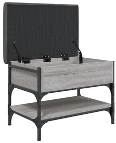 Banco sapateira 62x42x45cm derivados de madeira cinzento sonoma