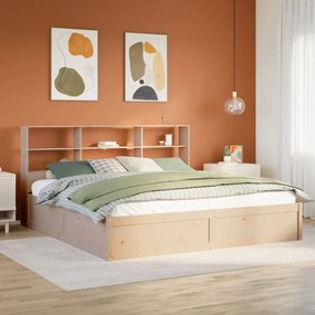 vidaXL Cama sem colchão 180x200 cm madeira de pinho maciça