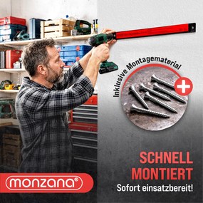 Conjunto de 6 barras magnéticas de 60 cm, incluindo material de montagem Vermelhas