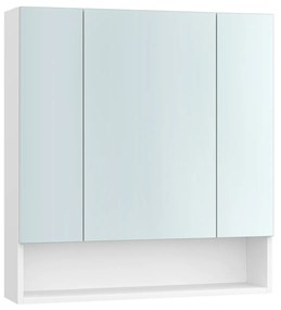 Armário de casa de banho parede com 3 portas 16,5 x 70 x 75 cm branco