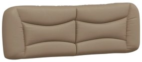 Estrutura cama cabeceira 160x200 cm couro artificial cappuccino