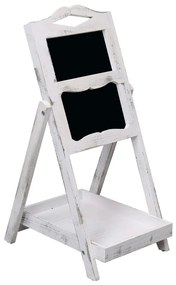 Expositor/suporte de quadro negro 33x39x75 cm madeira branco