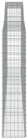 Cestos gabião arqueados 2pcs 400x30x140/160cm ferro galvanizado