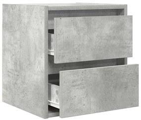 Mesas de cabeceira parede 2 pcs 38x34x40 cm cinza cimento