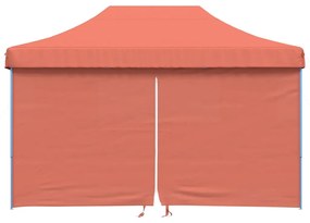 Tenda p/ festas pop-up dobrável 4 paredes laterais terracotta