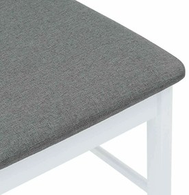 Cadeiras de jantar com almofadões 2 pcs madeira maciça branco