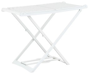 48817 vidaXL Estendal roupas dobrável plástico branco