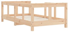 Estrutura de cama infantil 70x140 cm pinho maciço