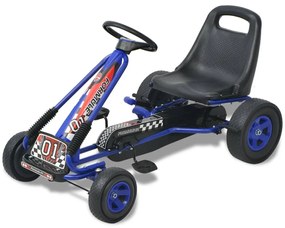 Kart a pedais com assento ajustável, azul