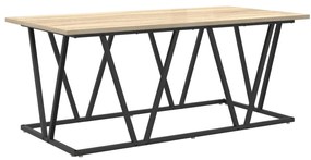 Mesa de Centro  Carvalho Sonoma 100x50x40 cm Feita de Madeira Engenhei