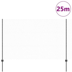 Conjunto de Cerca Conjunto de 2 Cinza Metal 25 x 1.5 m Robusto