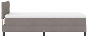 Cama box com colchão taupe 100x200 cm tecido