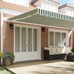 Toldo Verde e branco 600 × 300 cm Verde e branco
