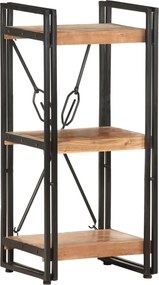 vidaXL Estante com 3 prateleiras 40x30x80 cm madeira de acácia maciça