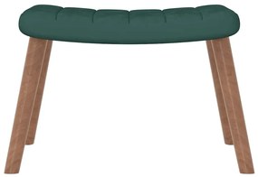 Cadeira de baloiço com banco veludo verde-escuro