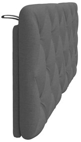 Almofadão de cabeceira 140 cm tecido cinzento-escuro