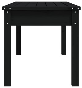 Banco de jardim 109x44x45 cm madeira de pinho maciça preto