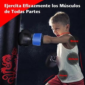 Saco de boxe infantil, 5 peças com corda de pular e saco de transporte para crianças 28x28x70 cm