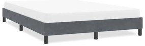 Estrutura de cama sem colchão 160x210 cm veludo cinzento-escuro