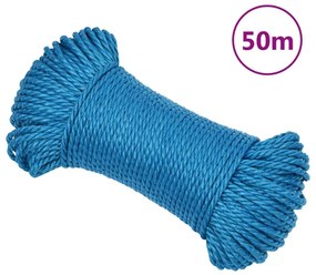 Corda de trabalho 6 mm 50 m polipropileno azul