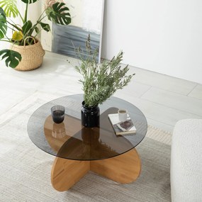 Mesa de Café Bubble – Carvalho – 75cm x 35cm x 75cm