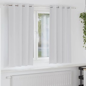 vidaXL Cortinas Blackout com Argolas 2 pcs Cinza Claro 175 x 140 cm