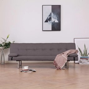 Sofá-Cama Selena em Tecido - Cinzento Acastanhado - Design Moderno