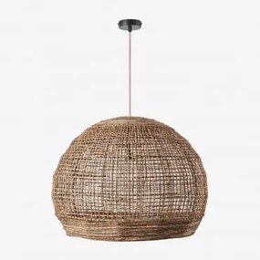 Lâmpada De Teto Suspensa Udane Natural - Preto & Ø80 Cm - ↑65 Cm Udane - Sklum