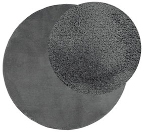 Tapete de pelo curto OVIEDO Ø 200 cm antracite
