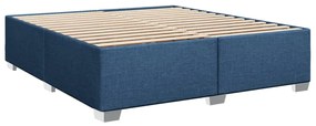 Cama com molas/colchão 180x200 cm tecido azul