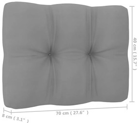 7 pcs conjunto lounge de jardim c/ almofadões pinho maciço