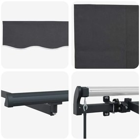 Toldo Retrátil Antracite Cinzento