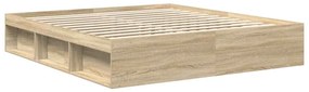 Estrutura de cama super king size 180x200 cm carvalho sonoma