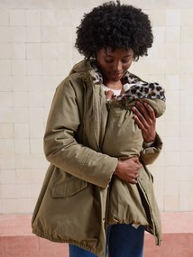 Parka evolutiva para gravidez e pós-gravidez verde