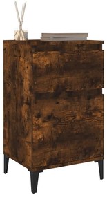 Mesas de cabeceira 2 pcs 40x35x70 cm cor carvalho fumado