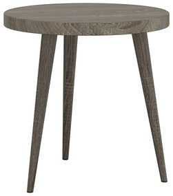 Conjunto mesas de apoio 3 pcs MDF e ferro cinzento